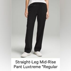 lululemon athletica Black Straight-Leg Pants